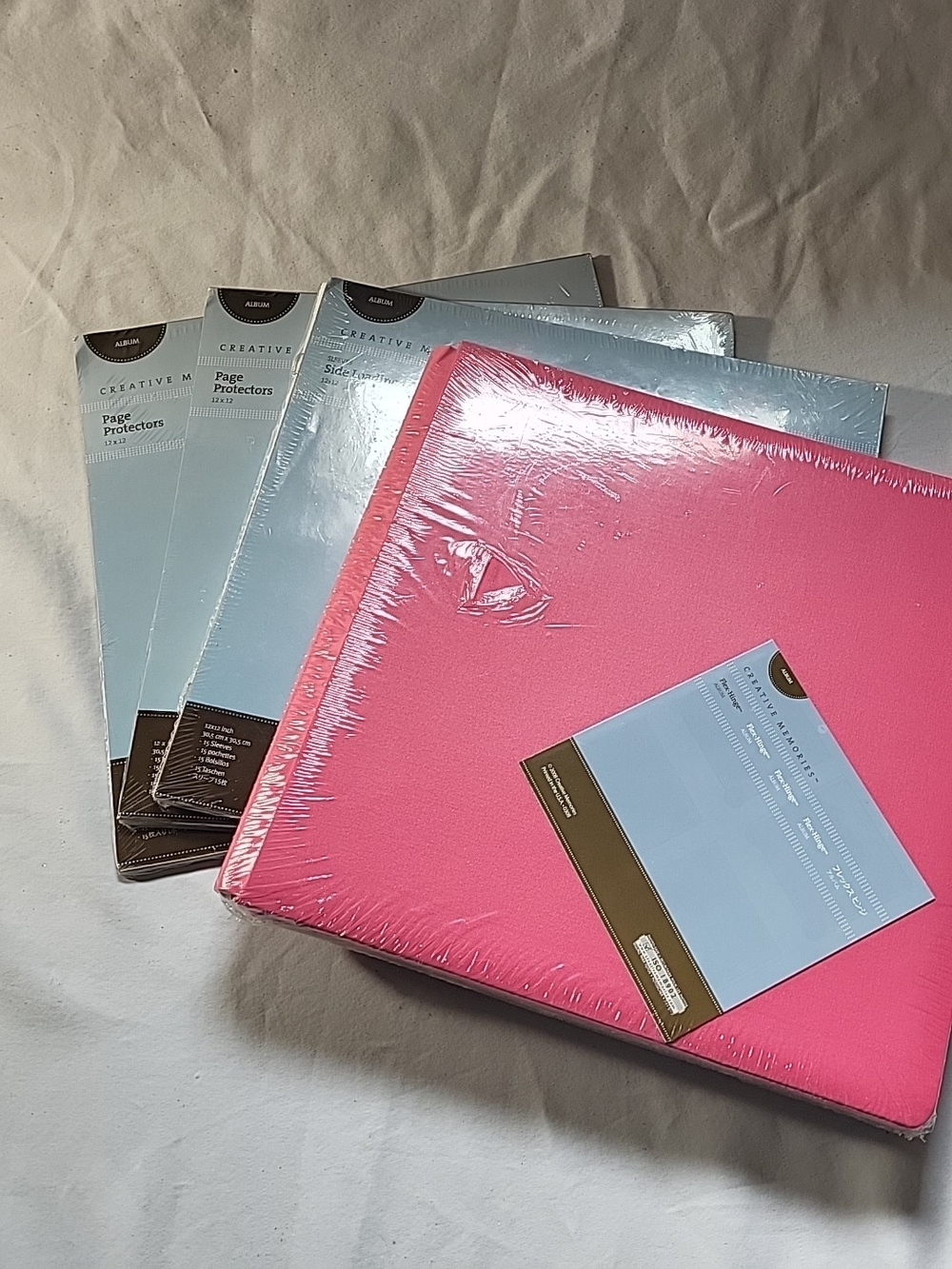 Creative Memories Pink Album 12x12 with Extra Page Protectors And sleeves